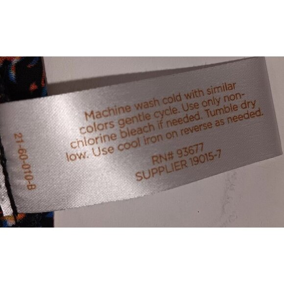 Decree Womens Top Multicolor Abstract Vneck Half Sleeve Casual Blouse Size S - Picture 5 of 9